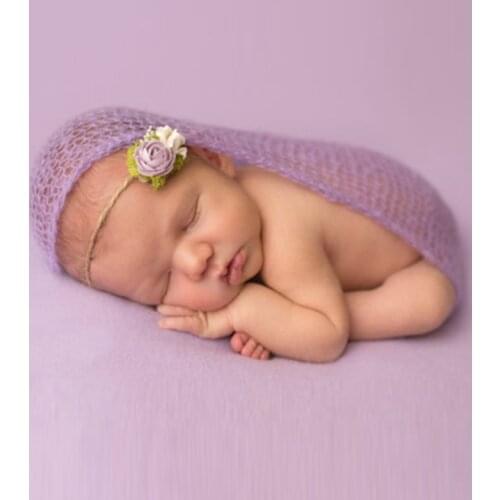 Baby Photography Props Blanket Wraps Baby Mohair Crochet Knit Wrap Cloth Photography Props Baby Blanket