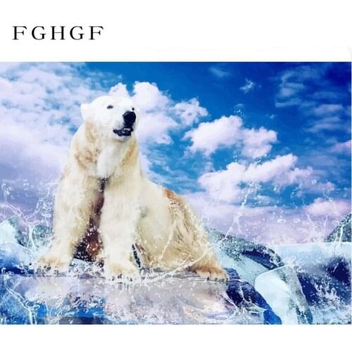 FGHGF Frameless Bear Animals DIY Painting By Numbers Kits Coloring By Numbers Unique Gift For Home Wall Art Decor 40x50cm