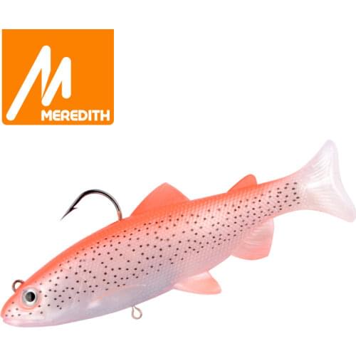 MEREDITH 5.90" Trout Soft Baits 15cm 65.8g Sinking Action PVC Material Fishing Lure Artificial Swimming Silicon Bait Wobblers