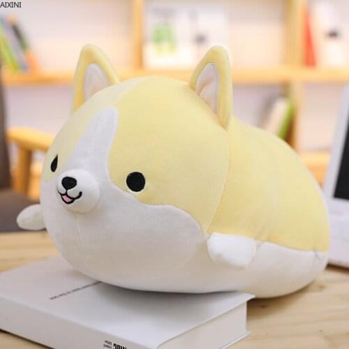 Cute Corgi Plush Dog Plush Toy Stuffed Animals Soft Cartoon Corgi Pillow Lovely Christmas Gift for Kids Kawaii Valentine Present