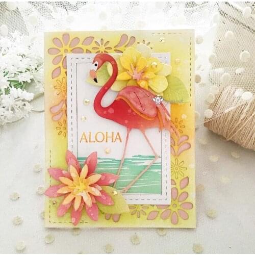 Mmao Crafts Metal Steel Cutting Dies Flamingo decoration Stencil For DIY Scrapbooking Paper/photo Cards Embossing Dies