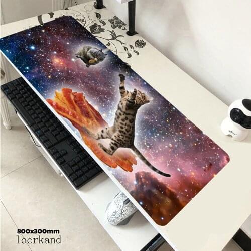 Non-skid Cute Galaxy cat mouse pad Gaming Lock edge Mouse Pad Stylish keyboard mouse pad Durable Office desk mat kawaii carpet