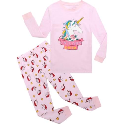 TUONXYE Boys Girls Pajamas Set Children Unicorn Cotton Kids Long Sleeves Pijama Baby Sleepwear Clothing Nightwear
