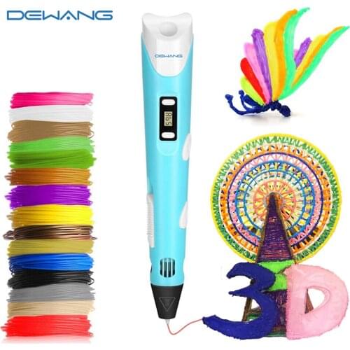 RU Stock Fast ship DEWANG 3D Printing Pen for Kid with 200 Meters ABS Filament 3D Pen with LED Screen Birthday Gift DIY Toys