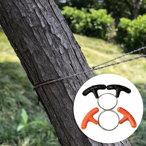 Manual Mini Chain Saw Emergency Survival Stainless Steel Wire Saw Cutters Hand Tools Outdoor Camping Backpacking Hiking Hunting