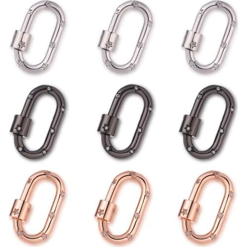 Neckalce Bracelet Clasp Supplies Handmade Fastener Carabiner Screw Clasps Accessories For Luxury Needlework Diy Jewelry Making