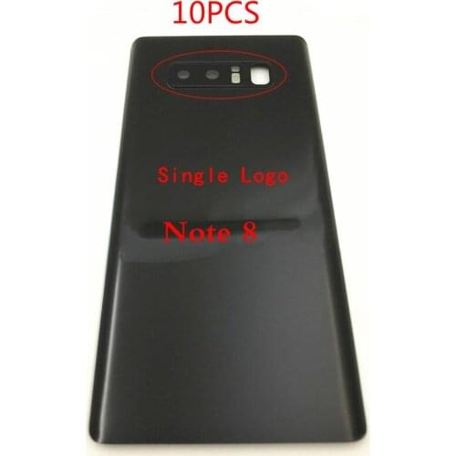 10Pcs Top Quality New Rear Panel Glass Battery Back Cover For Samsung Galaxy Note 8 N950 Note 9 N960 With Stickers+Camera Lens