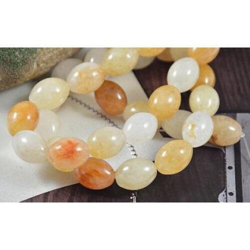 Unique Pearls jewellery Store Drum Crystal Quartz 14mmx18mm Gemstone Loose Beads One Full Strand 15'' LS3-197