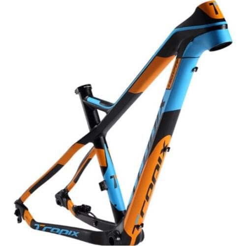 Tropix Carbon Mountain Bike Frame 27.5er 142mm*12mm Thru Axle Bicycle Frame T800 Carbon Fibre 15 17inch Bb90 650b Mtb Xc 2019new