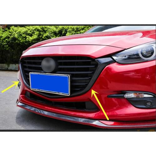 For Mazda 3 AXELA 2017-2019 High-quality ABS Chrome Front grille Decorative strip Anti-scratch protection Car styling