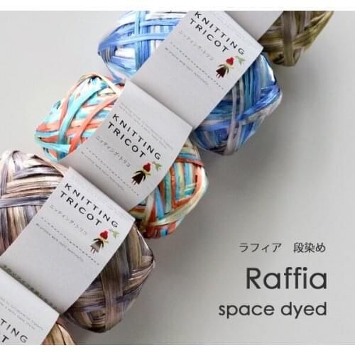 Japan PIERROT KNITTING TRICOT RAFFIA hat bag space dyed kintting line thread 50g/roll 113meters