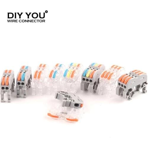 1/2/3 Pin Din Rail TYPE Quick Cable Wire Connector Universal Compact Replace UK2.5B Wiring Conductor Terminal For LED Light Lamp