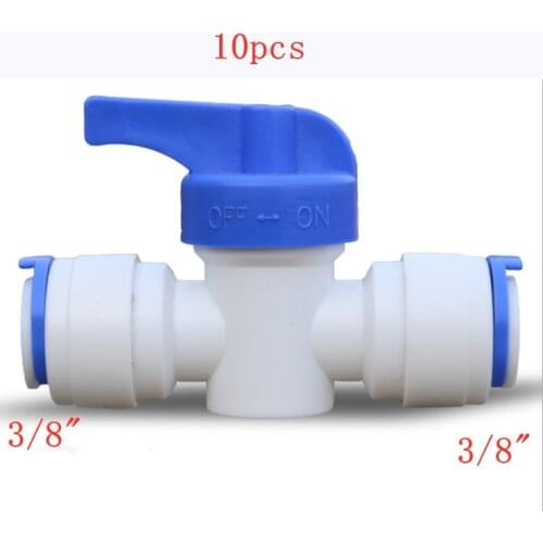 1pc Water Connect 3/8inch Ball Valve Shut off Quick Connect for RO Water Reverse Osmosis System Aquarium Osmosis free shipping