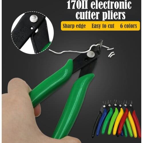 170II Electronic Diagonal Pliers Wire Cable Cutters Anti-slip Side Cutters Snips Flush Nipper Mini Diagonal Pliers Hand Tools