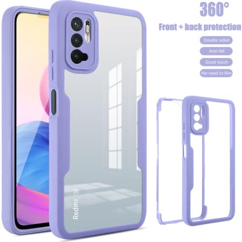 360 Front Soft Screen Film Hard Back Case For Xiaomi Mi 11 10 Lite POCO X3 NFC Redmi Note 10 Pro Max Clear Shockproof Full Cover