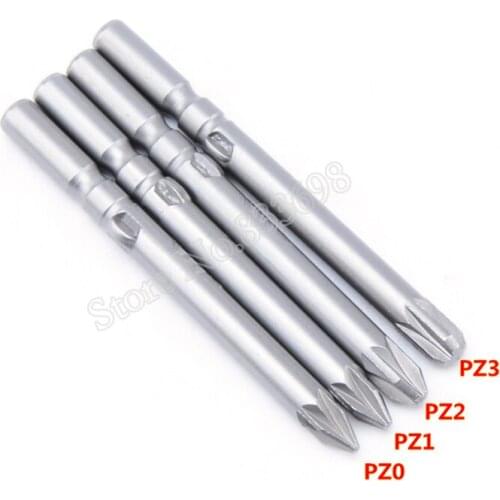 4Pcs/Set PZ0 PZ1 PZ2 PZ3 Magnetic Pozidriv Screwdriver Bit Set 801 802 Round Shank Watch Game Repair Tool Kits