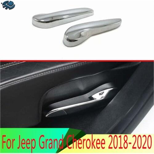 For Jeep Grand Cherokee 2018 2019 Car Styling Accessories ABS Chrome Interior Decoration Accessories Seat Adjustment Sticker