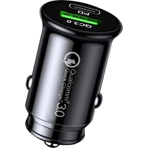 Mini USB Fast Charger QC 3.0 PD3.0 Quick Charge Type C PD 48W Car Charger For iPhone 12 Huawei Redmi QC 3.0 Fast Charger