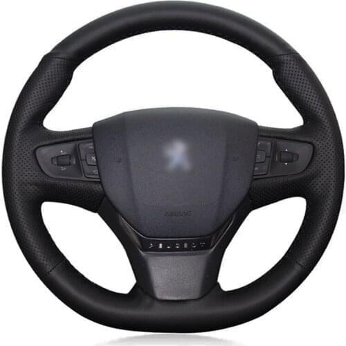 Steering Wheel Cover Artificial Leather For Citroen C3 C3-XR 2015-2019 C4 2016-2019 Peugeot 408 2014-2019 Traveller 2016-2019