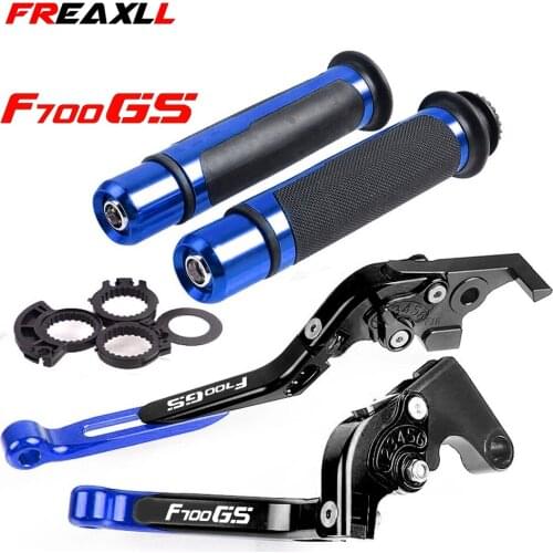 For BMW F700GS F700 GS 2013-2017 2014 2015 Motorcycle CNC Brake Clutch Levers Handlebar grip Handle Hand Grips With F500GS LOGO
