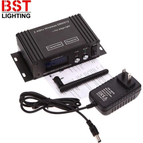DMX512 Wireless Receiver Transmitter DMX512 LED Lighting Controller Transmitter & Receiver 2in1 Repeater 400M Effective Range