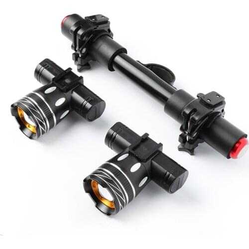 LED Headlight For Xiaomi M365 /Pro Electric Scooter Zoomable 1200mAh Battery USB Rechargeable 150LM XM-L T6 LED Light Front Lamp