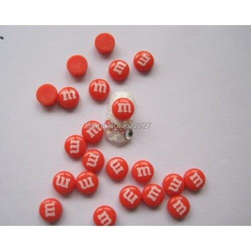 RC116-5 30pcs Cute Orange Candy Shape Nail Resin Decoration Outlooking