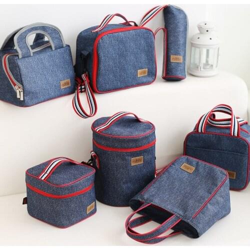 Insulation lunch bag ladies portable insulation refrigerated lunch bag family travel picnic fruit food preservation storage bag