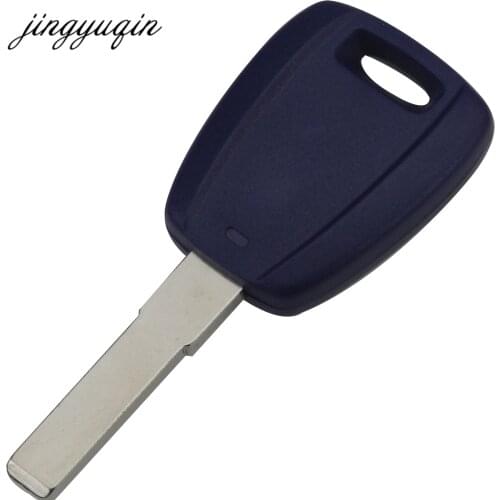 Jingyuqin 30pcs/lot For Fiat Car Key Shell For Fiat 500 Ducato Transponder SIP22 /GT15R Uncut Blade Key Blue Blank Case