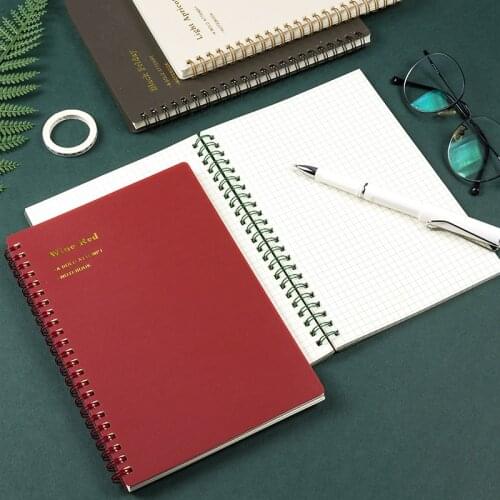 A5/B5/A6 Classical PP Coil Line Grid Spiral Notebook Journals Morandi Basic Diary Weekly Planner Book School Stationery
