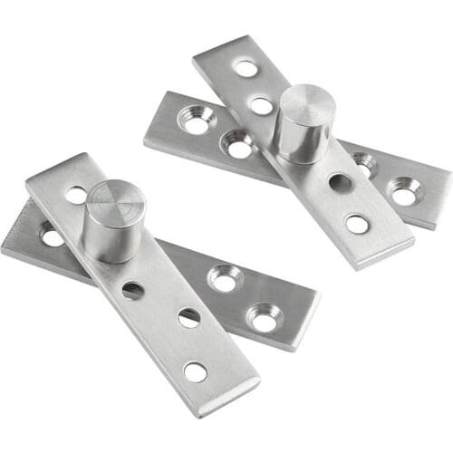 2pc Stainless Steel Rotating door Hinge 360 Degree Rotation Axis Up and Down Location Shaft Hidden Pivot Hareware Supplies