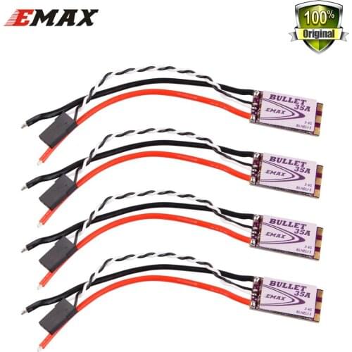 4pcs/lot EMAX Original New BLHeli-S DSHOT Bullet FPV ESC 6A 12A 15A 20A 30A 35A BLHeli s Speed Controller