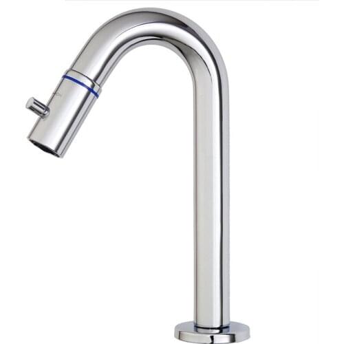 Kitchen Faucet Single Head Single Hole Bathroom Basin Sink Tap Stream Cold Water Mixer Tap Retail