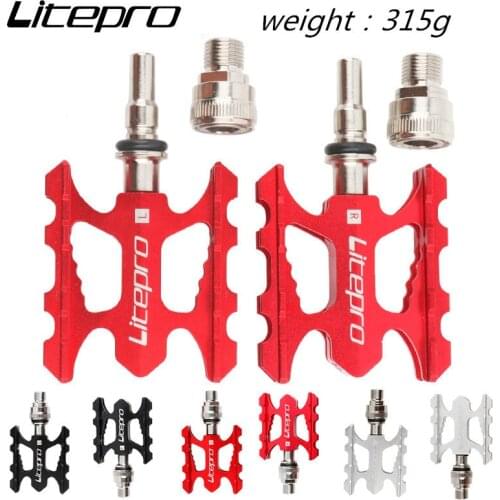 Litepro bicycle quick release pedal ultra-light aluminum alloy folding bike MTB road bike non-slip for brompton bike