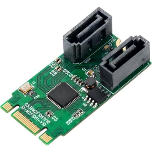 M.2 B + M Key slot to 2 Port SATA 6G RAID Adapter controller Card Support win 8 10 RAID0/1