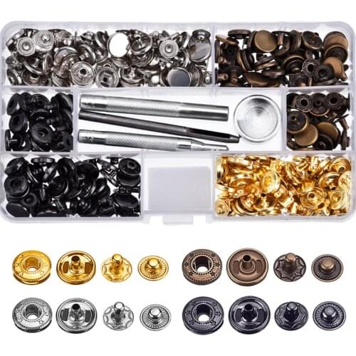 12.5mm Metal Snap Button with Snaps Pliers Tool Kit & Organizer Containers,Easy Replacing Snaps,DIY Family Tailor Fasteners