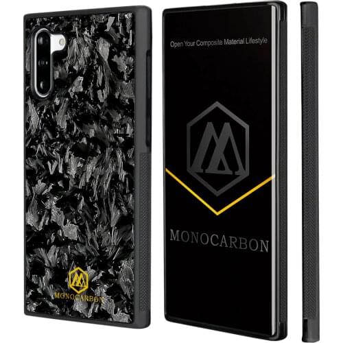 MONOCARBON Forged Carbon Fiber Case for Samsung Galaxy Note 10 10+ 10 Plus Non Slip Carbon Fibre Case Drop Tested