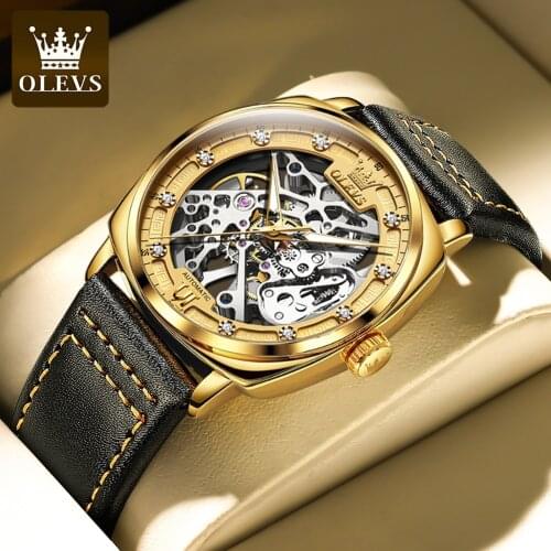 OLEVS 2021 Top Brand Luxury Mens Watch 30M Waterproof Clock Mens Sports Watch Mens Mechanical Casual Watch Montre Homme 6651