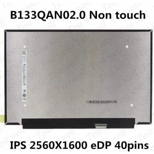 Original 13.3-inch B133QAN02.0 QHD 1560X1600 for Huawei Honor D 14 W50F W00D notebook LCD screen