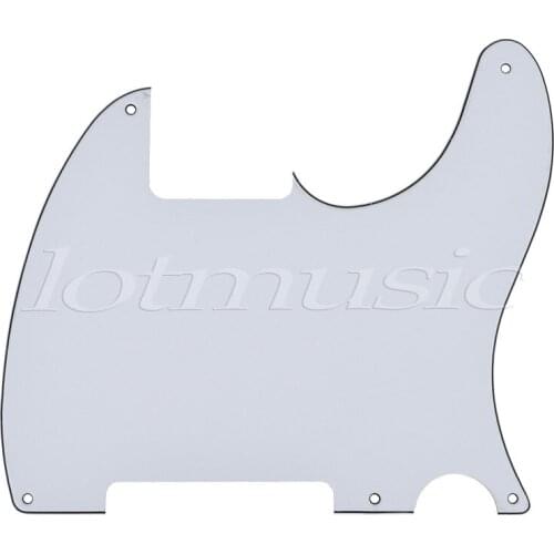 Electric Guitar Pickguard Scratch Plate 3Ply Black White For TL Style Parts Replacement 5 Hole