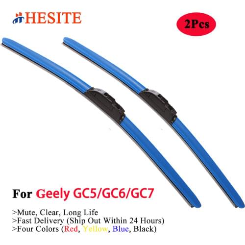 HESITE Colorful Wiper Blades For Geely GC5 GC6 Excellent T/A T/M Precio Avis C7 GC9 Asphalt 8 2015 2016 2017 2019 2020 Car USA