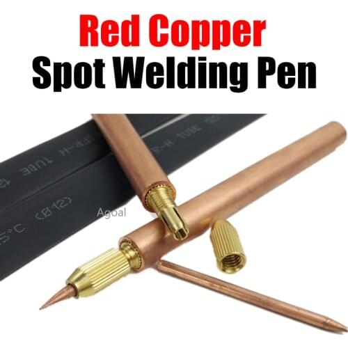 1 Set Spot Welder Copper Handheld Spot Welding Pen Hole Terminal Connector Kit Trigger Weld Machine Accessory