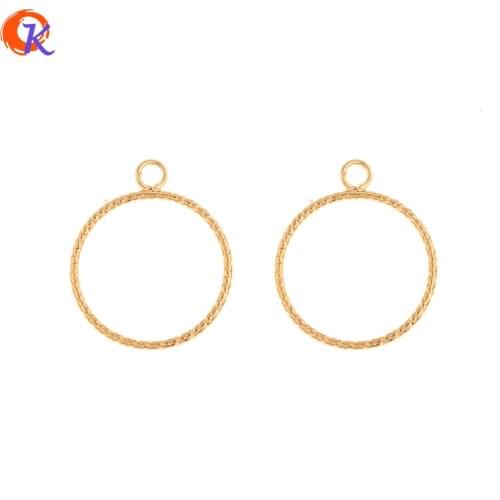 Cordial Design 100Pcs 20*24MM Jewelry Accessories/Hand Made/Round Shape/Genuine Gold Plating/DIY Jewelry Making/Earring Findings