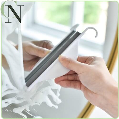 Window Squeegee Portable Hanging Tile Cleaner Tool Mini Wiper Bathtub Brush Glass Brush For Bathroom Mirror Kitchen Countertop