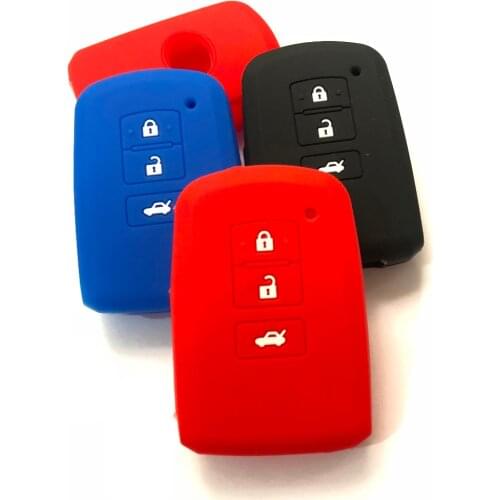 Smart Key Pouch Case For Toyota Car Avalon Highlander RAV4 Camry Prius 3 Button Silicon FOB Holder Land Cruiser Corolla