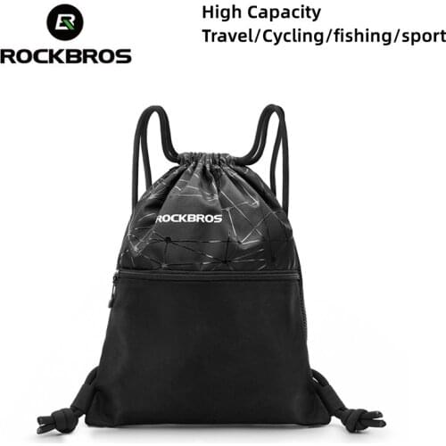 ROCKBROS Men Women Sports Bag Drawstring High Capacity Backpack Outdoor Training Cycling Bag Multipurpose Bike Yoga Bag