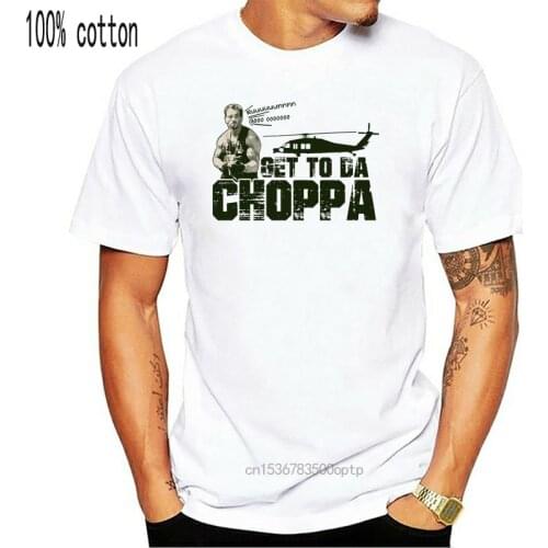The Predator 2 3 Arnold Schwarzenegger Get To The Da Choppa Chopper Dvd T-Shirt Cotton Harajuku Hip Hop Tee Shirt