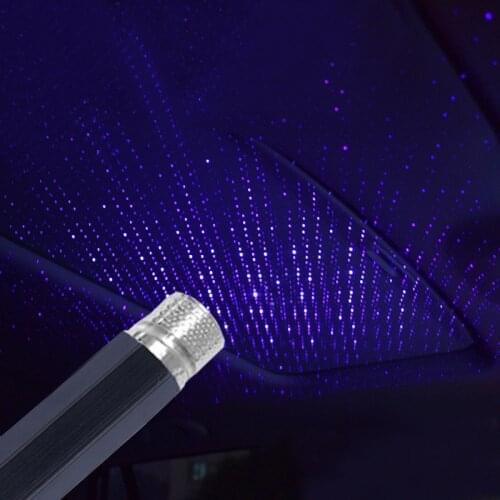 USB Star Starry Projector Night Light Car Roof Atmosphere Lamp Car Home Bedroom Decorative Dynamic Galaxy Projector Light