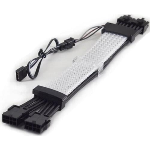 TOP Double 8 Pin PCIE RGB Extension Cable,CPU Synchronization 8Pin ARGB Extension Cable for image Card Via 5V Synchronous