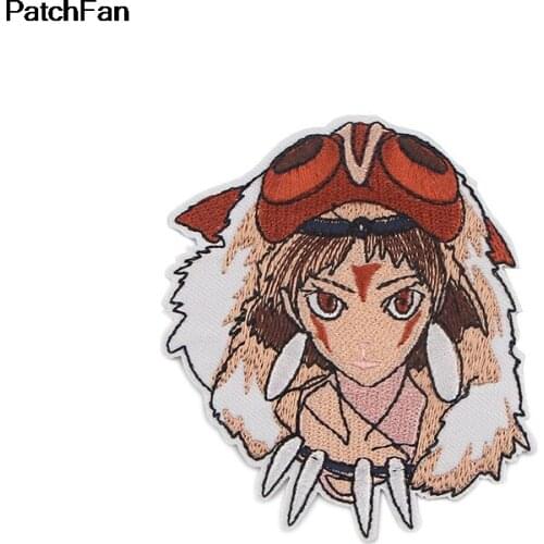 A3411 Patchfan Cartoon Princess Patch Iron on Clothing para diy Embroidered badges Sewing Applique Patchworks stickers